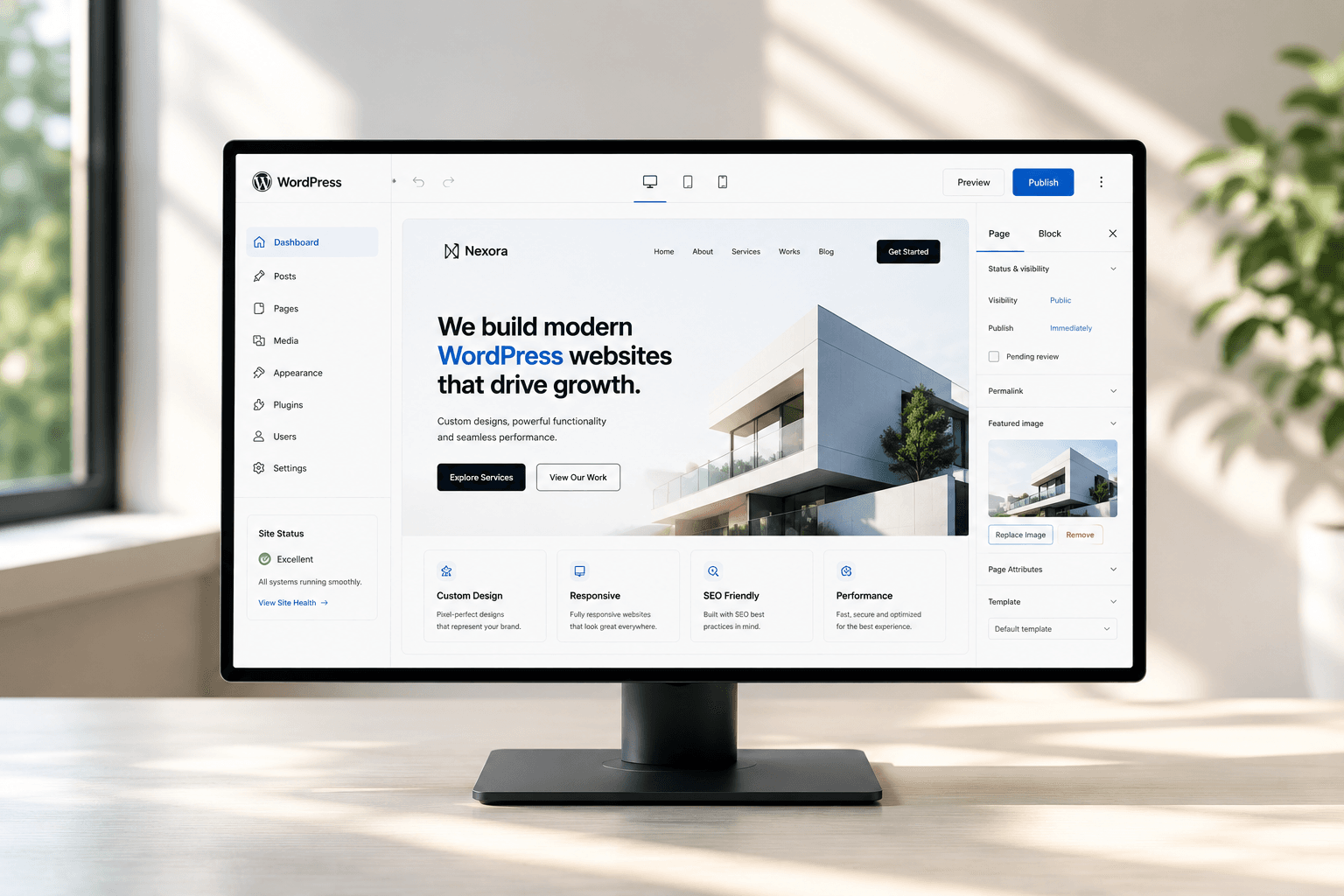 Professional Websites Built In WordPress